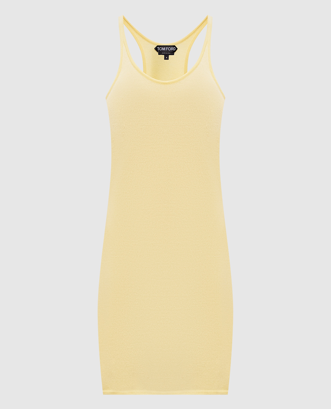 

Желтое платье мини из шерсти, Желтый, Повседневные платья