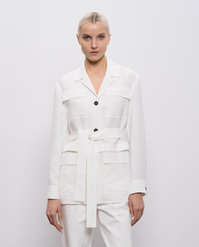 Brunello Cucinelli Білий жакет з льоном MH1267489