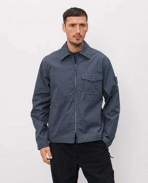 Stone Island Синя куртка з патчем логотипа L1S151200011S0F01