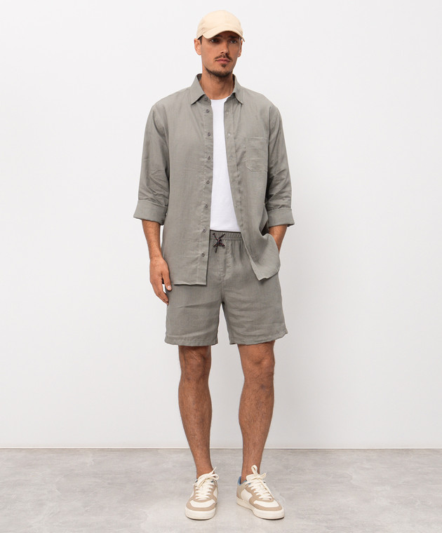 Sease Зеленая рубашка с коноплями SI030TN359 изображение 2