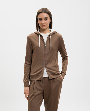 Marco Pescarolo Коричневая спортивная куртка Miked с шелком MIKEDD53Y08