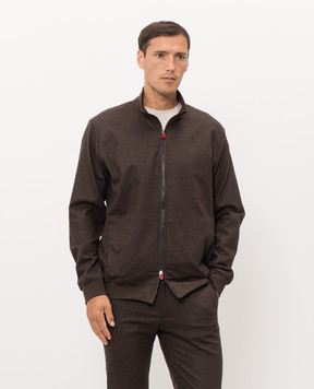 Kiton Коричневая спортивная куртка из шерсти UMC032K0141I