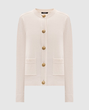 Balmain Кардиган кольору айворі з вовни HF1KL917KI87