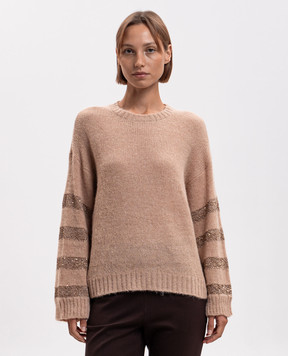 Twinset Бежевий светр з альпакою 262TP3530