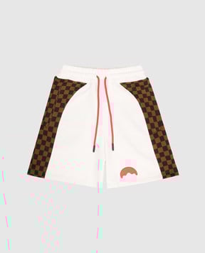 Sprayground Дитячі білі шорти Get Out з логотипом SPY1426EIVO