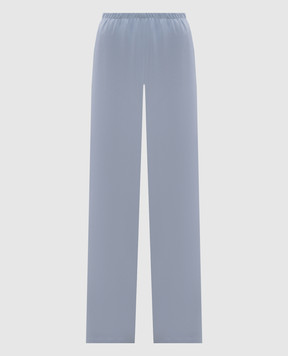 Max Mara Блакитні штани MAGA із шовку MXPMAGA