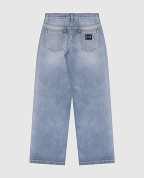 Dolce&Gabbana Дитячі блакитні джинси з проріхами L53P55LDD85812+