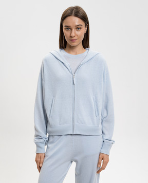 Allude Голубая спортивная куртка из шерсти и кашемира 26217700