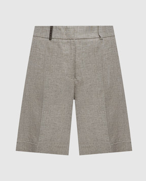 Peserico Коричневі шорти з льону P0414002598