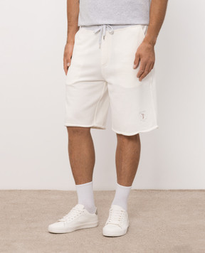 Brunello Cucinelli Білі шорти з вишивкою MM8263389G