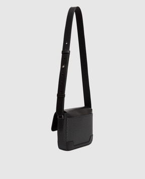 Serapian Сіра шкіряна сумка-месенджер з логотипом SRSTSMML735024ACC3