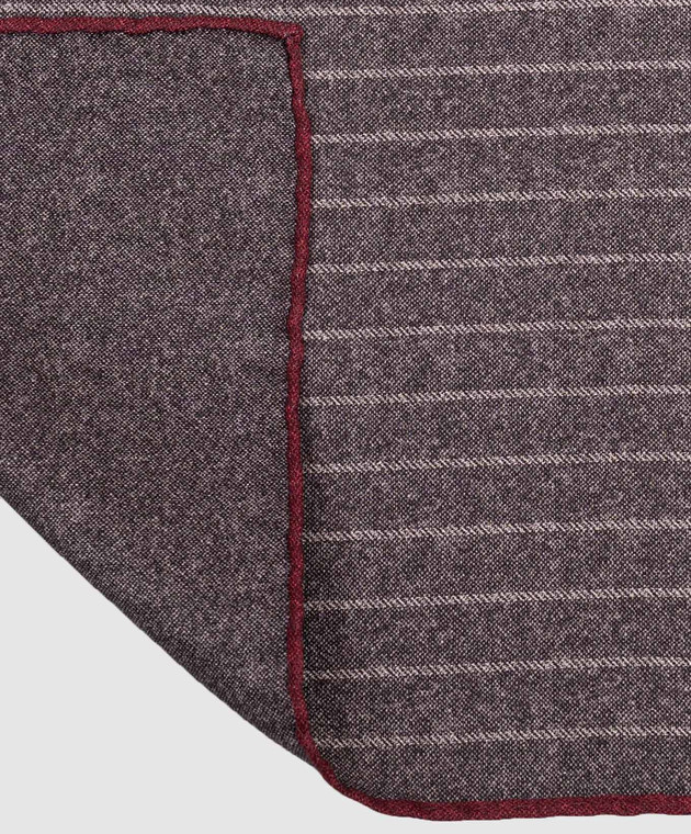 Brunello Cucinelli Серый платок-паше из шелка MI8960091 изображение 3