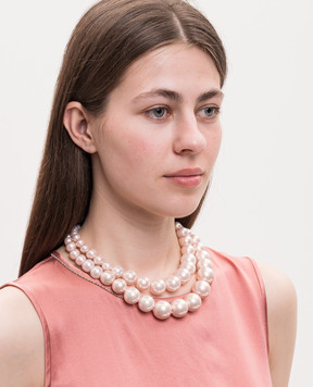 Dolman Bijoux Розовые двухслойные бусы 75177