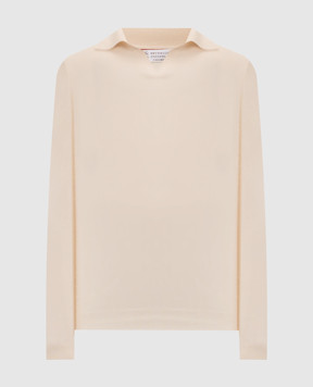 Brunello Cucinelli Бежеве поло з кашеміру M22203805