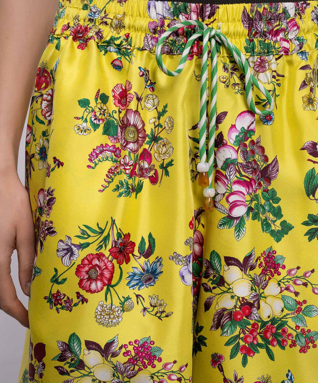 MANTERO 1902 Жовті шорти Ginny із шовку 0206A2811T0881B зображення 5