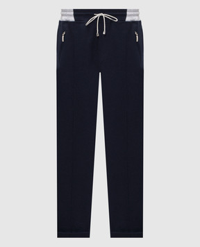 Doriani Cashmere Сині спортивні штани з відворотами 840PANTTAZF1853J29