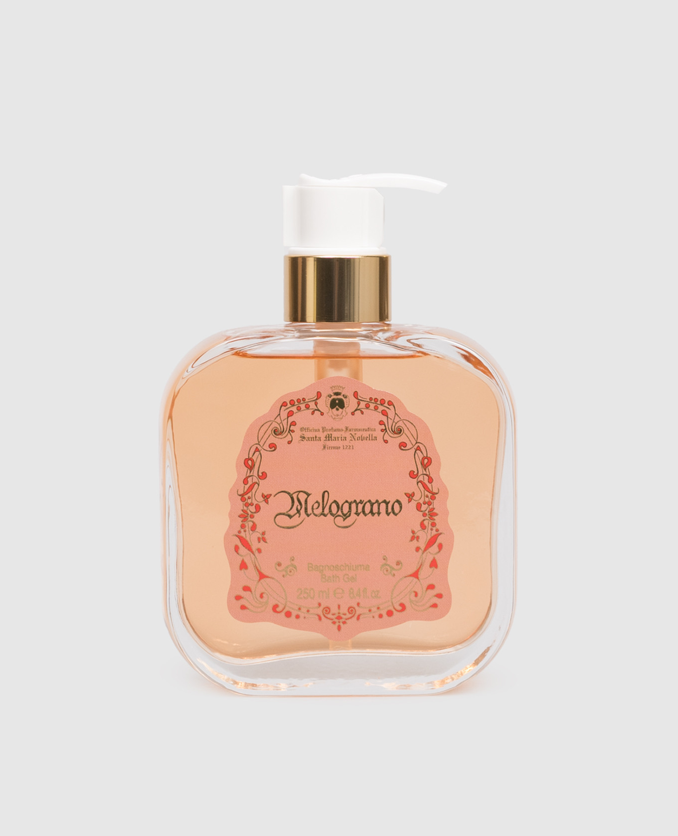 

Гель для душа Melograno в стеклянной емкости с дозатором 250 мл, Оранжевый, Гели для душа