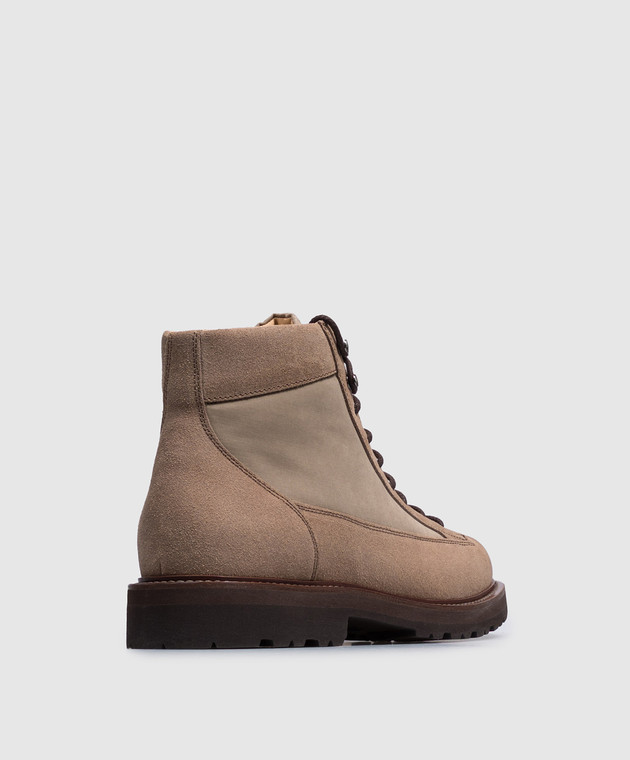Brunello Cucinelli Коричневі комбіновані черевики Urban Outdoor MZUANRW668 зображення 3