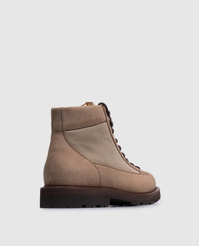Brunello Cucinelli Коричневі комбіновані черевики Urban Outdoor MZUANRW668