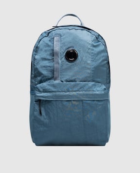 C.P. Company Дитячий блакитний рюкзак з патчем логотипа COX002L3C06