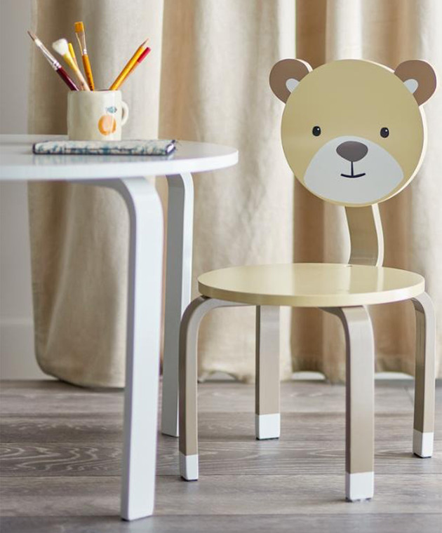 Bloomingville Дитячий бежевий стілець Marle у вигляді ведмедика 82065416 зображення 2