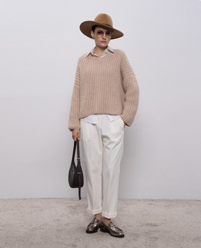 Peserico Пуловер з вовною альпаки бежевого кольору S99074F0309196