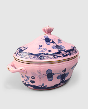 Ginori 1735 Розовая фарфоровая супница Oriente Italiano 003RG00FZP030010385