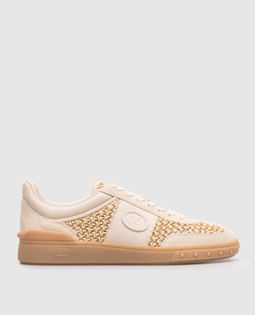 Valentino Білі комбіновані кросівки VLogo Signature 8W2S0IL9DPK