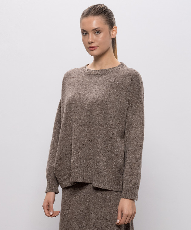 Max Mara Weekend Коричневий светр PALCHI з вовною та шовком WKDPALCHI зображення 3