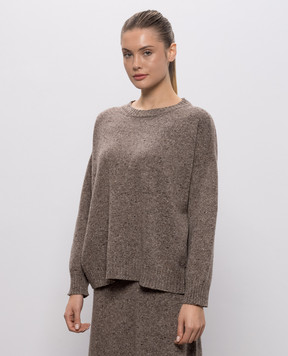 Max Mara Weekend Коричневый свитер PALCHI с шерстью и шелком WKDPALCHI
