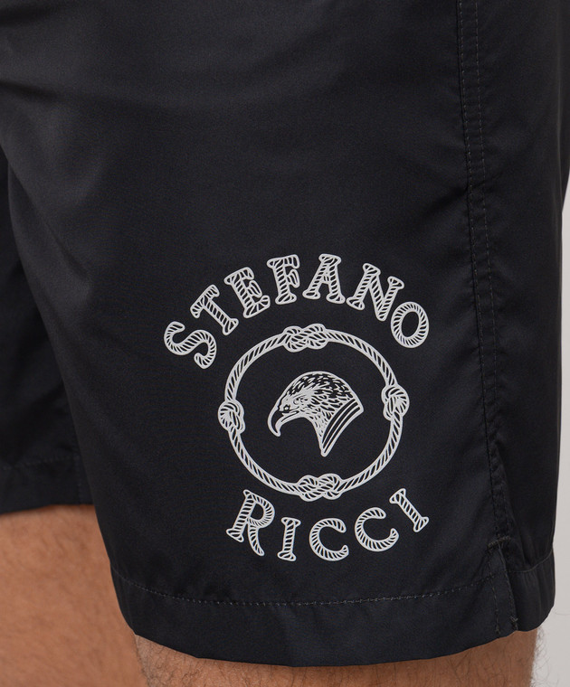 Stefano Ricci Черный шорты для плавания M6B6200040DFC001 изображение 4