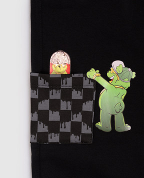 Sprayground Дитячі чорні джогери Throw It To Me Drip SPY1497G