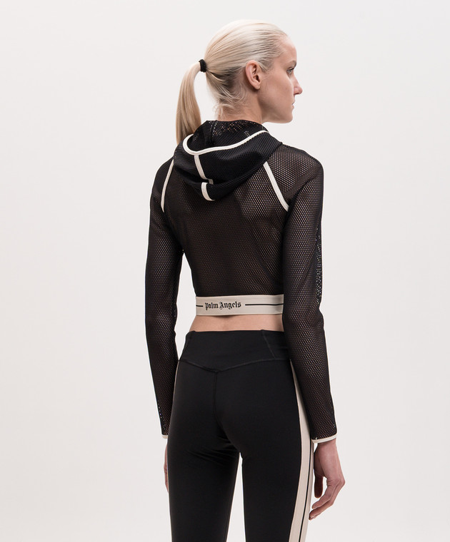 Palm Angels Чорна спортивна куртка з сітки PWAD07ES26FAB001 зображення 4