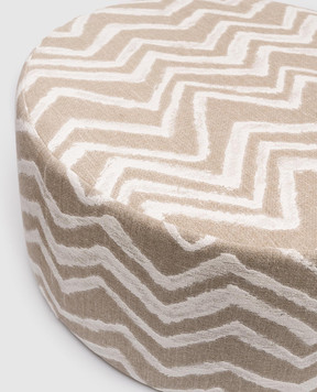 Missoni Home Бежевий великий пуф Graffiti в брендовий візерунок 1E4LV00011