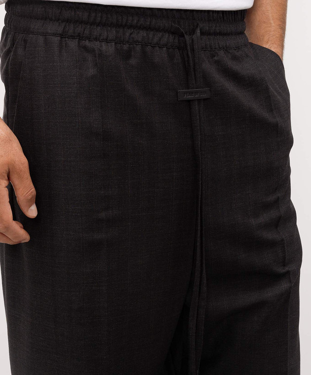 Fear of God Темно-серые брюки из шерсти FG9M65653RVWG изображение 5