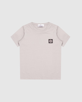 Stone Island Дитяча сіра футболка з нашивкою логотипа L2S162100003S004714