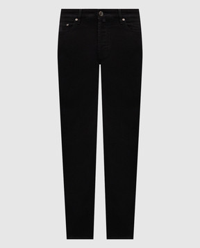 MooRER Чорні джинси PAVEL з патчем логотипа PAVELDC117