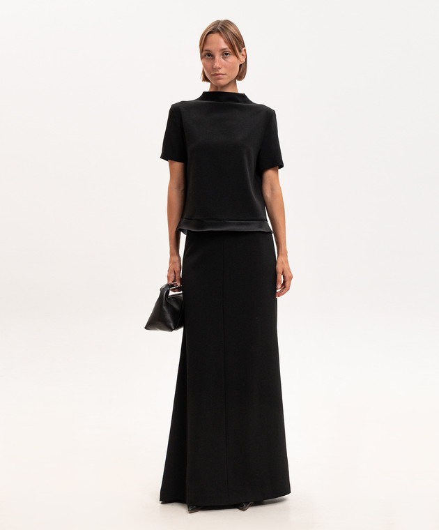 Jil Sander Черная блуза из шерсти J02NC0314J40356 изображение 2