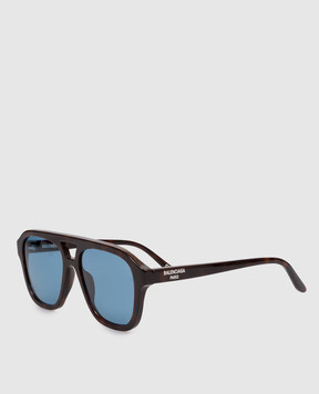 Balenciaga Коричневые солнцезащитные очки Daily 870674T0039