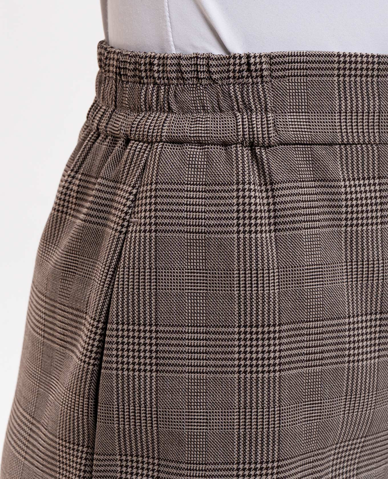 Twinset Бежевые брюки с шерстью в клеточку 262TP2804 изображение 6