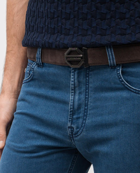 Stefano Ricci Коричневий замшевий ремінь N381SDC554U