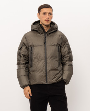 C.P. Company Metropolis Зеленый пуховик с принтом логотипа LOW038A110467V