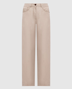 Peserico Бежеві штани з люрексом A0463300591