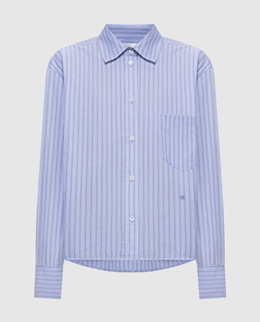 Victoria Beckham Блакитна сорочка Ellys в смужку 1326WSH007474G