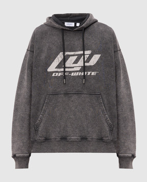 Off-White Сіре худі з принтом логотипа 44MBB085S26F00F