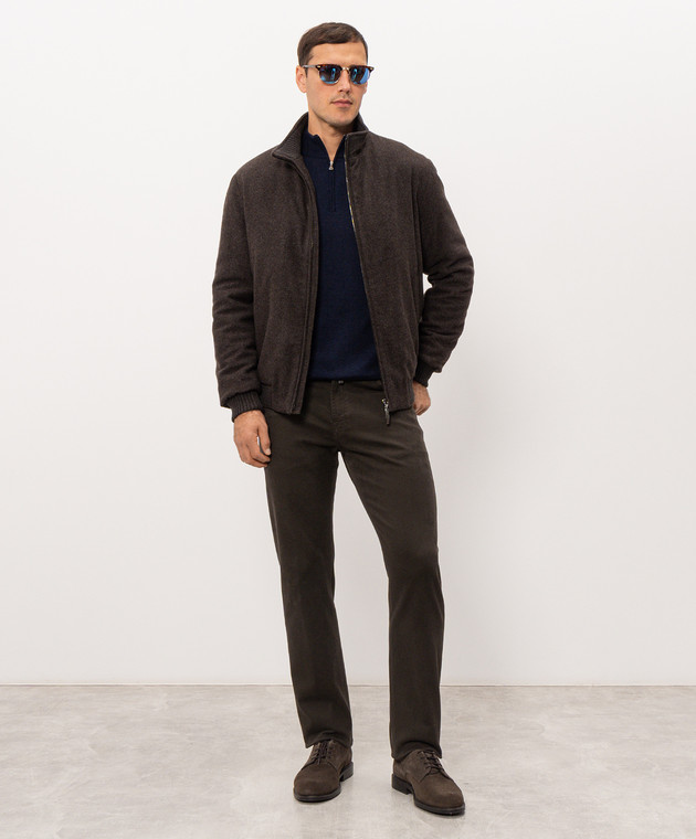 Doriani Cashmere Коричневая куртка из шерсти A430T125 изображение 2