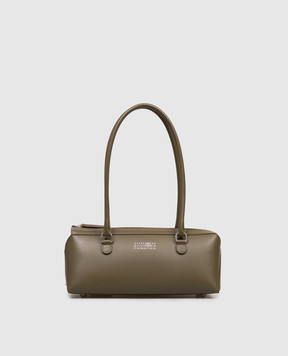 Maison Margiela MM6 Кожаная сумка Bauletto цвета хаки SB6ZH0040P9061