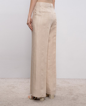 Peserico Бежеві штани з льоном з патчем A0433501920