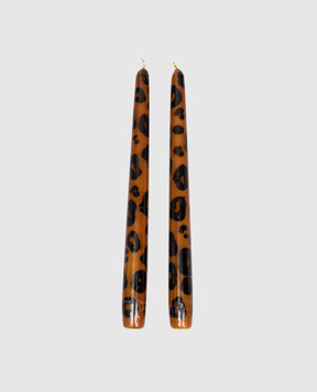 Les Ottomans Набір коричневих свічок Leopard CAN01