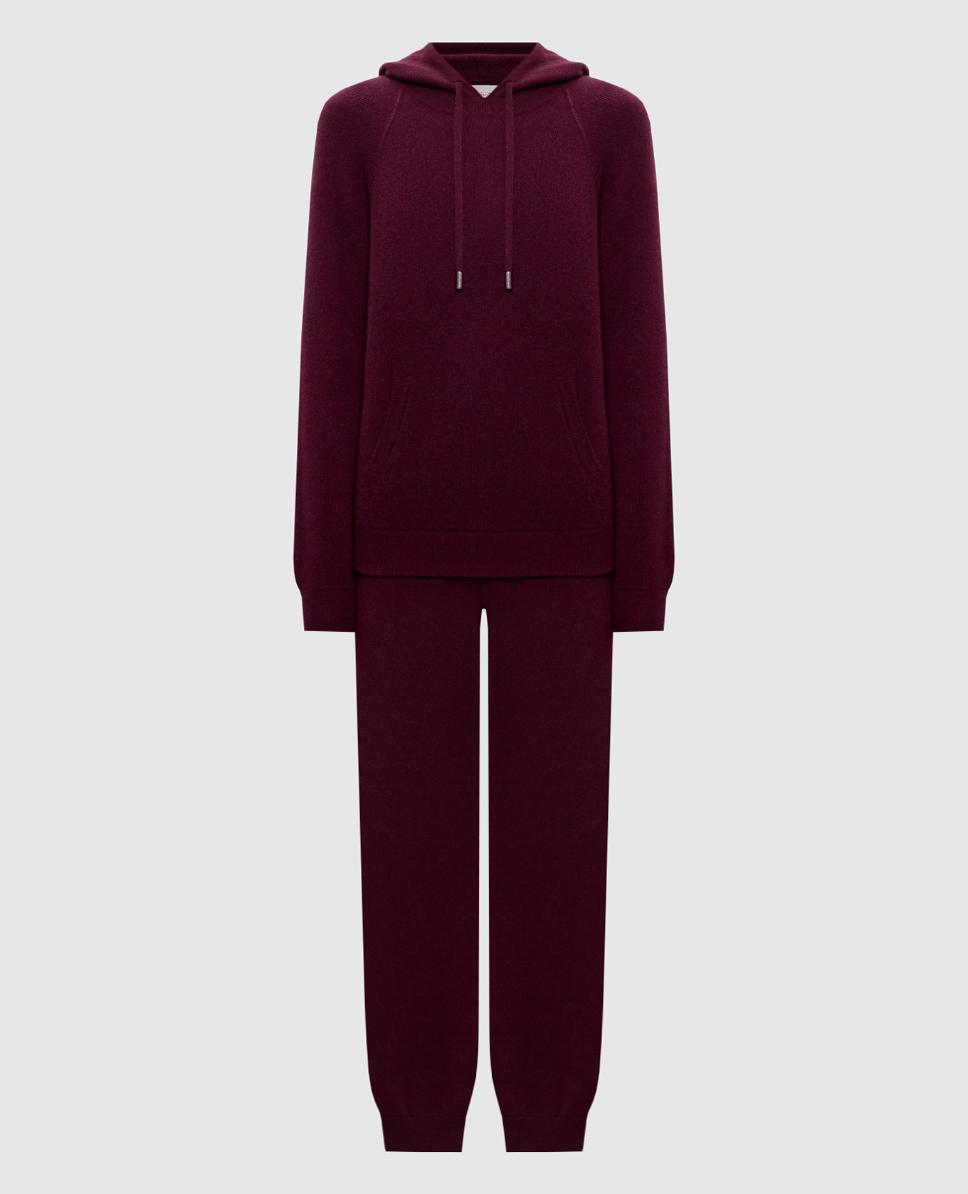 Бордовый спортивный костюм из кашемира